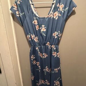 LuLaRoe Blue Floral Maxi Dress